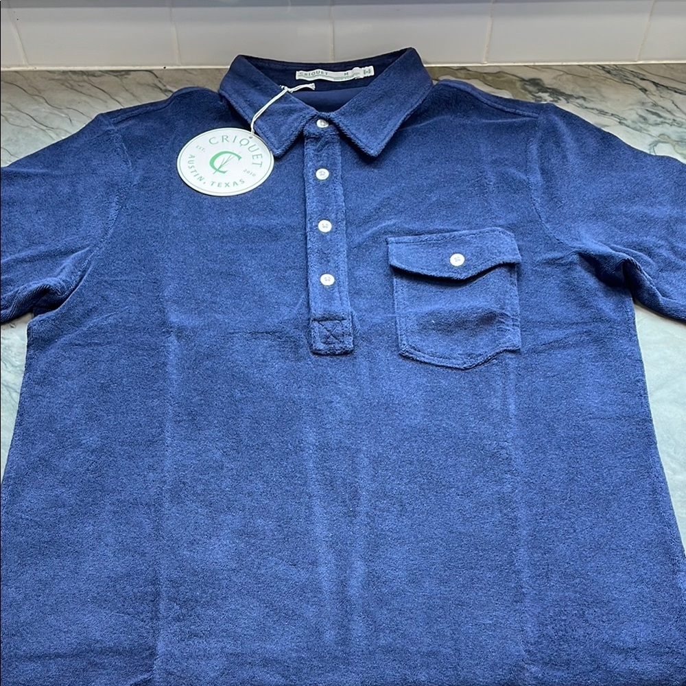 Criquet Navy Blue Men's Polo Shirt